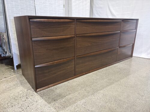 ARTICLE Lenia Low Set 6-Drawer Double Dresser in Walnut