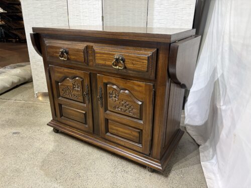 THOMASVILLE Solid Wood Buffet Cart on Wheels