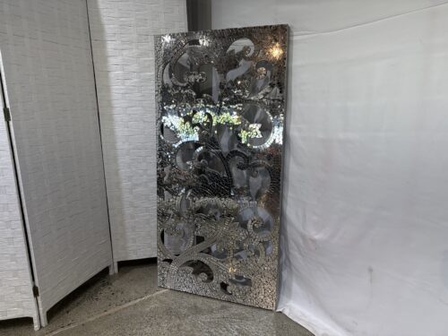 PIER 1 Mosaic Floral Mirrored Wall Panel