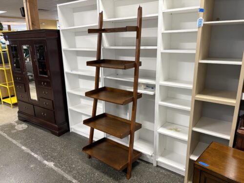 5-Tier Cherry Leaning Ladder Shelf