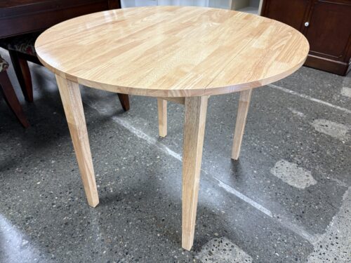MONARCH SPECIALTIES Blonde Drop Leaf Round Dining Table