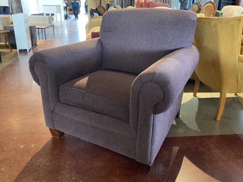BROYHILL Muted Purple Rolled Arm Armchair
