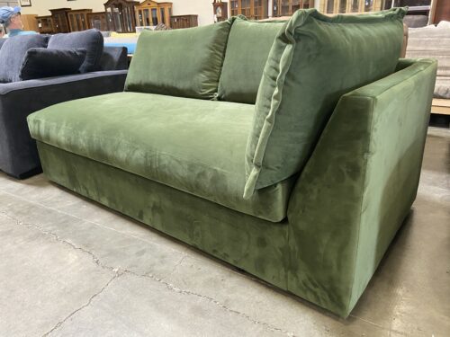 JOYBIRD Wilder Single Arm Sleeper Loveseat in Royale Forest Performace Velvet