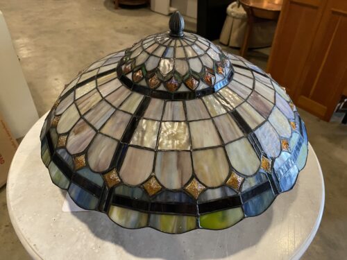 Yellow Diamond Stained Glass Hanging Fixture
