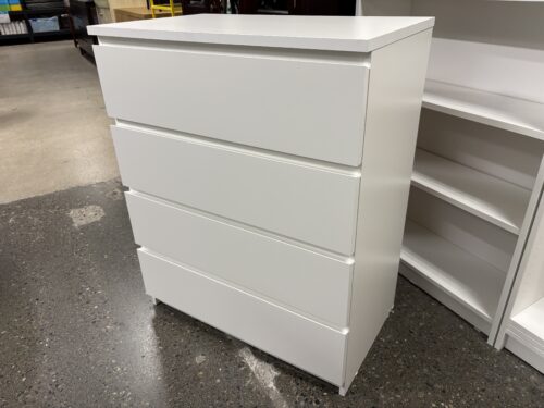 IKEA Malu White Minimalist 4-Drawer Dresser