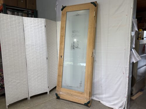 NEW! 31" Wine Cellar Frosted Glass Door in Frame