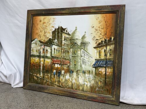 Montmartre, Paris Original Oil Painting Signed Julien