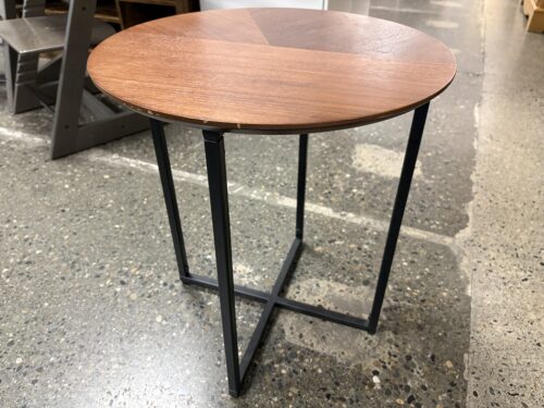 PIER 1 IMPORTS Segmented Wood Grain Topped Small Side Table