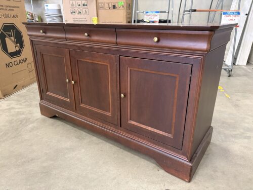 Wooden Made-in-Canada 3 Door Buffet in Warm Bourbon Finish