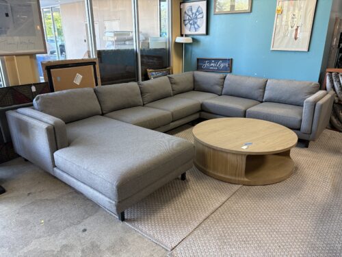 ROOM & BOARD Cade Sumner Steel Fabric Corner Sectional w/ Chaise