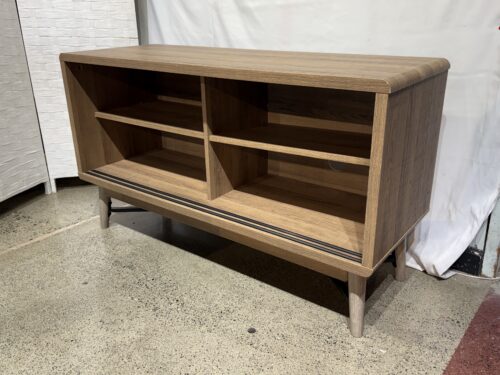 Adustable Shelf Media Stand w/ Tapered Legs