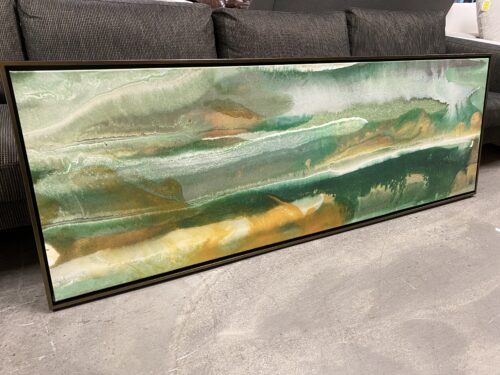 "Kinetic Alignments" Large Framed Canvas Print by Sharon Chandiler