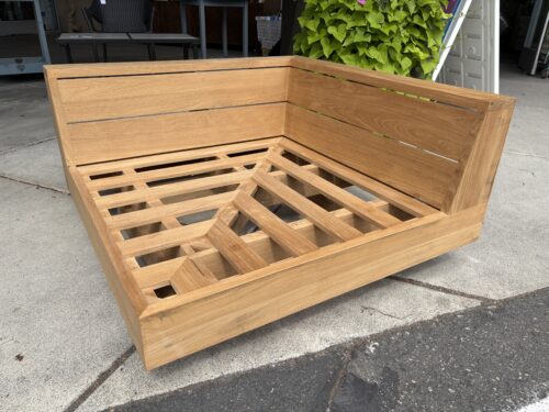 RESTORATION HARDWARE Cape Town Modular Outdoor Corner Daybed Frame Only in Natural Teak