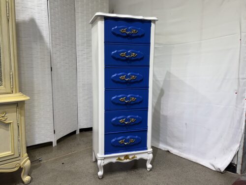 Venus Blue & Gold Lingerie 6-Drawer Dresser