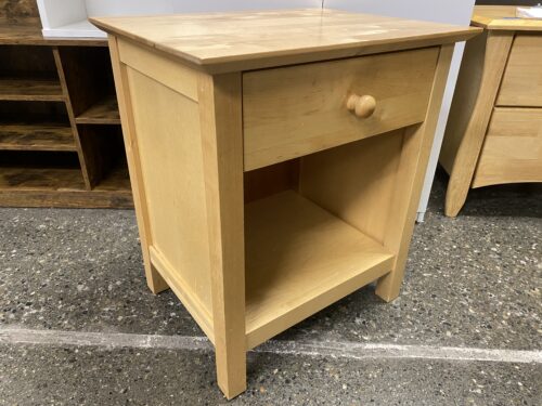 TRADEWINS Natural Wood Single Drawer Open Nightstand