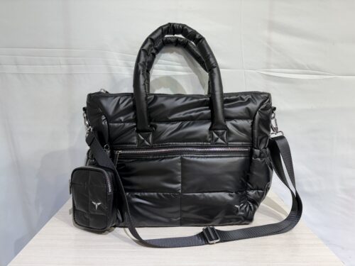 NEW! TESPORT Black Puffer Travel Bag w/ Trolley Sleeve