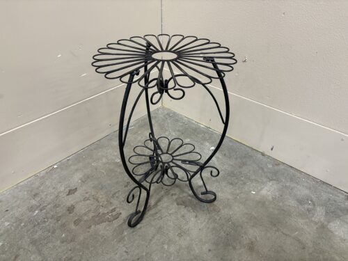 Petite Wrought Iron Outdoor Daisy Accent Table