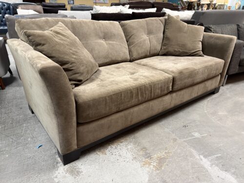 JONATHAN LOUIS Taupe Fabrice Flare Arm Reversible Cushion Sofa