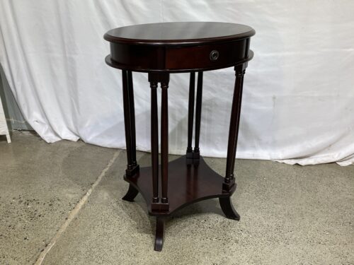 Espresso Brown Oval Accent Table