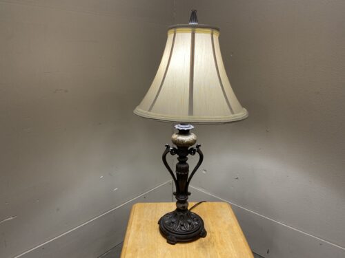 Decorative Bronze and Marble Table Lamp