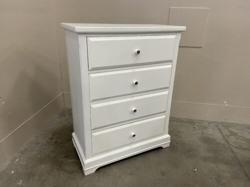 NEW CLASSIC White Farmhouse Style 4 Drawer Dresser