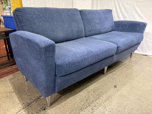 TODD OLDHAM by La-z-boy Slate Blue Textured Sofa (Set of 2)