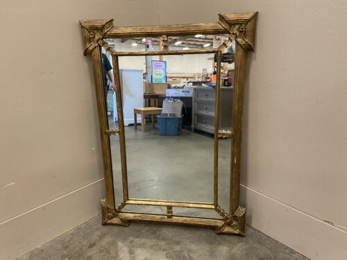Vintage Carvers Guild Regency Style Gilt Neoclassical Gold Leaf Trumeau Mirror