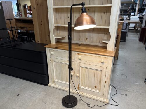 POTTERY BARN Industrial Articulating Floor Lamp w/ Copper Shade