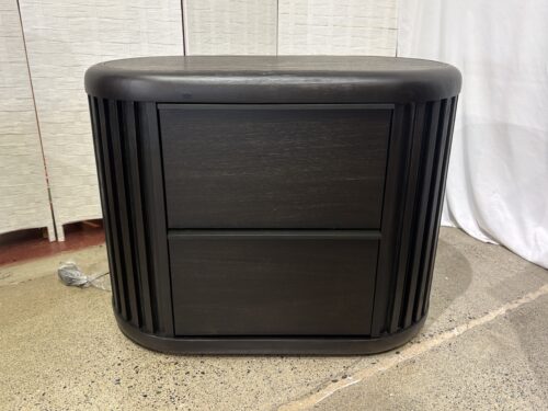 NEW! FURNITURE OF AMERICA Hildesheim Black 2-Drawer Nighstand w/ USB A-C
