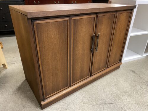 Mid-Century Walnut Media & Record Cabinet