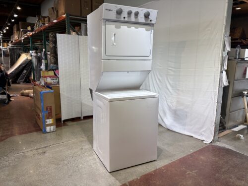 NEW! WHIRLPOOL Electric Long Vent Stacked Laundry Center Model # WETLV27HW3
