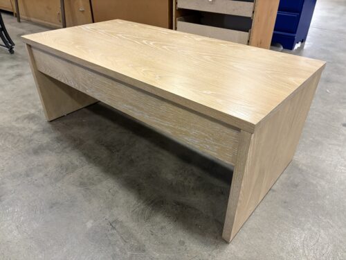BAYSIDE FURNISHINGS Modern Oak Finish Lift Top Coffee Table