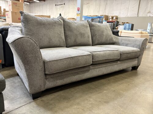 PACIFIC FURNITURE INDUSTRIES Contemporary Grey Slope Arm 3 Seat Sofa