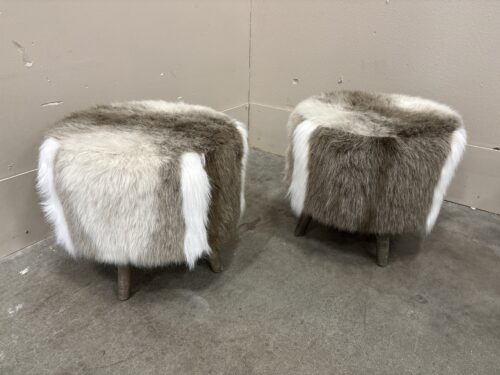 TARGET Threshold Judith Faux Fur Ottomans (Set of 2)