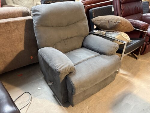 HANDY LIVING Grey Fabric Manual Recliner