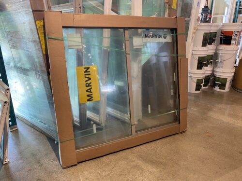 NEW! MARVIN 41x71" Sliding Window w/ Tan Exterior Finish