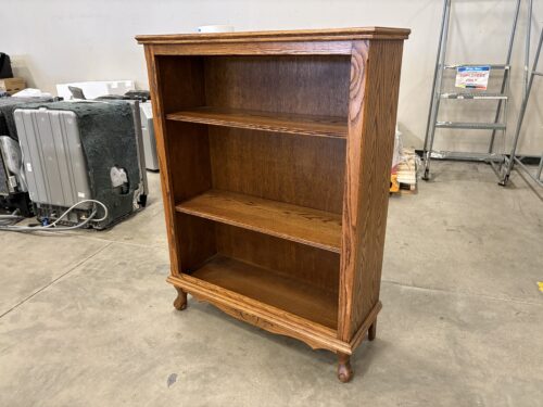 Vintage Wooden 3 Tier Bookcase with Clawed Feet