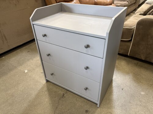 IKEA HAUGA Grey 3 Drawer Chest with Display Shelf Top