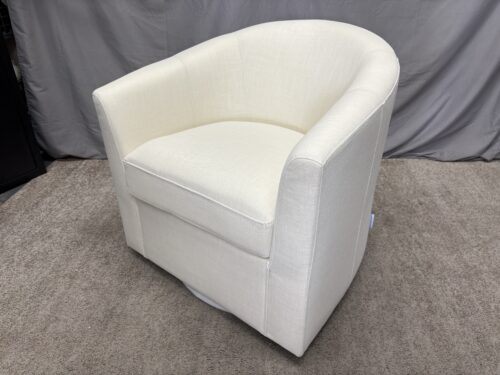 NEW! DREAMSIDEA Modern Cream Barrel Swivel Accent Chair