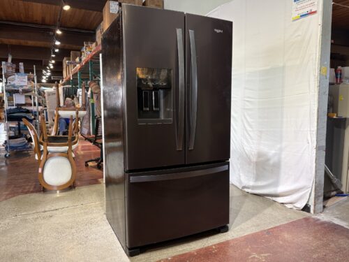 WHIRLPOOL Black Stainless Steel French Door Fridge Model # WRF555SDHV01