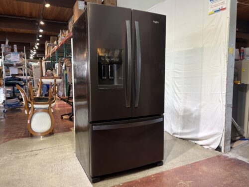 WHIRLPOOL Black Stainless Steel French Door Fridge Model # WRF555SDHV01