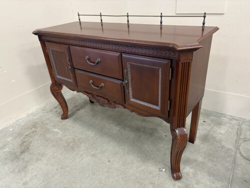 Cherry Finished 2 Door Buffet with Brass Pulls