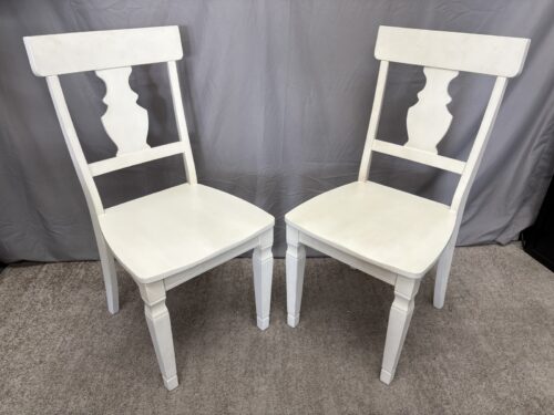 PIER 1 IMPORTS Bradding White Fiddle Back Dining Chairs (Set of 2)