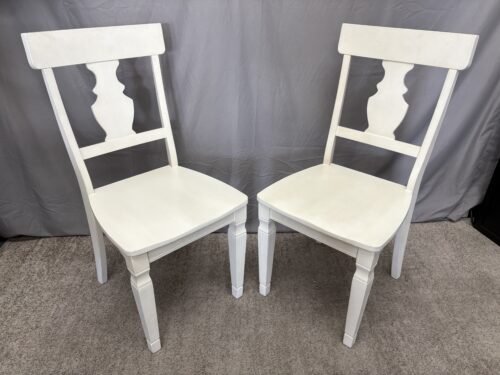 PIER 1 IMPORTS Bradding White Fiddle Back Dining Chairs (Set of 2)
