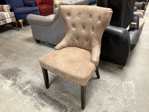 PIER 1 Tan Hourglass Side Chair w/ Nailhead Trim