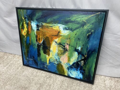 "Midnight Ice Fishing" Original Painting by Ruby Lindner