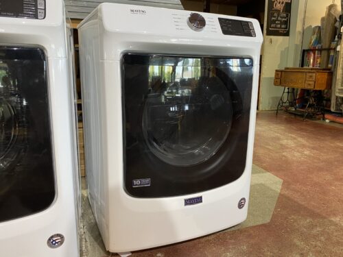 MAYTAG White Front Load Dryer Model # MED5630HW0