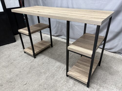 AMERIWOOD HOME Industrial 4-Shelf Desk