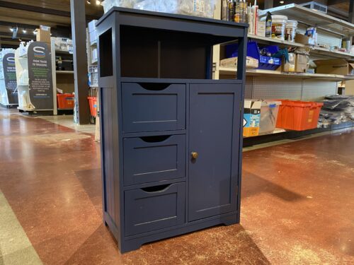 Deep Navy Blue Storage Cabinet