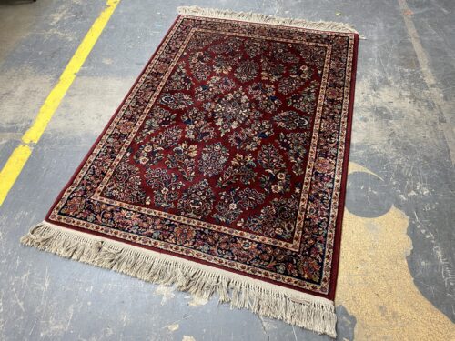 KARASTAN Red Sarouk 4'3"x6' Wool Rug